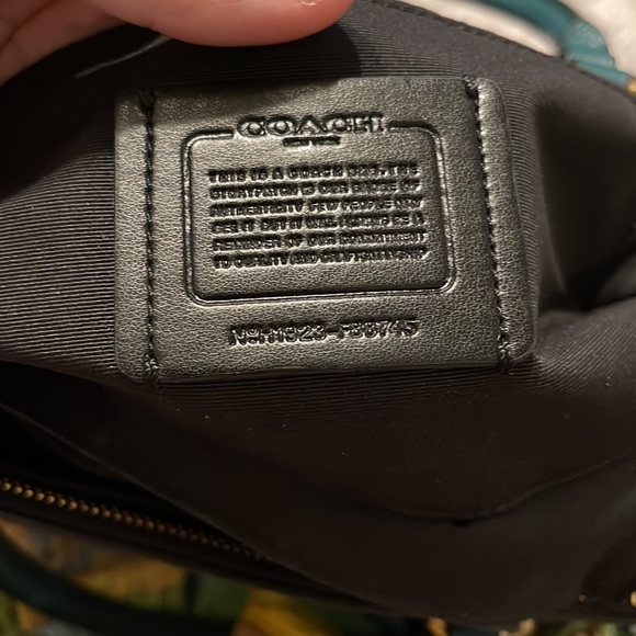 Coach Black and Teal Satchel - Picture 8 of 8